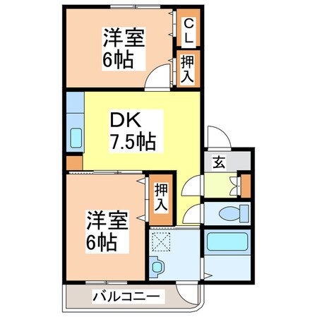 井原マンションⅦの物件間取画像